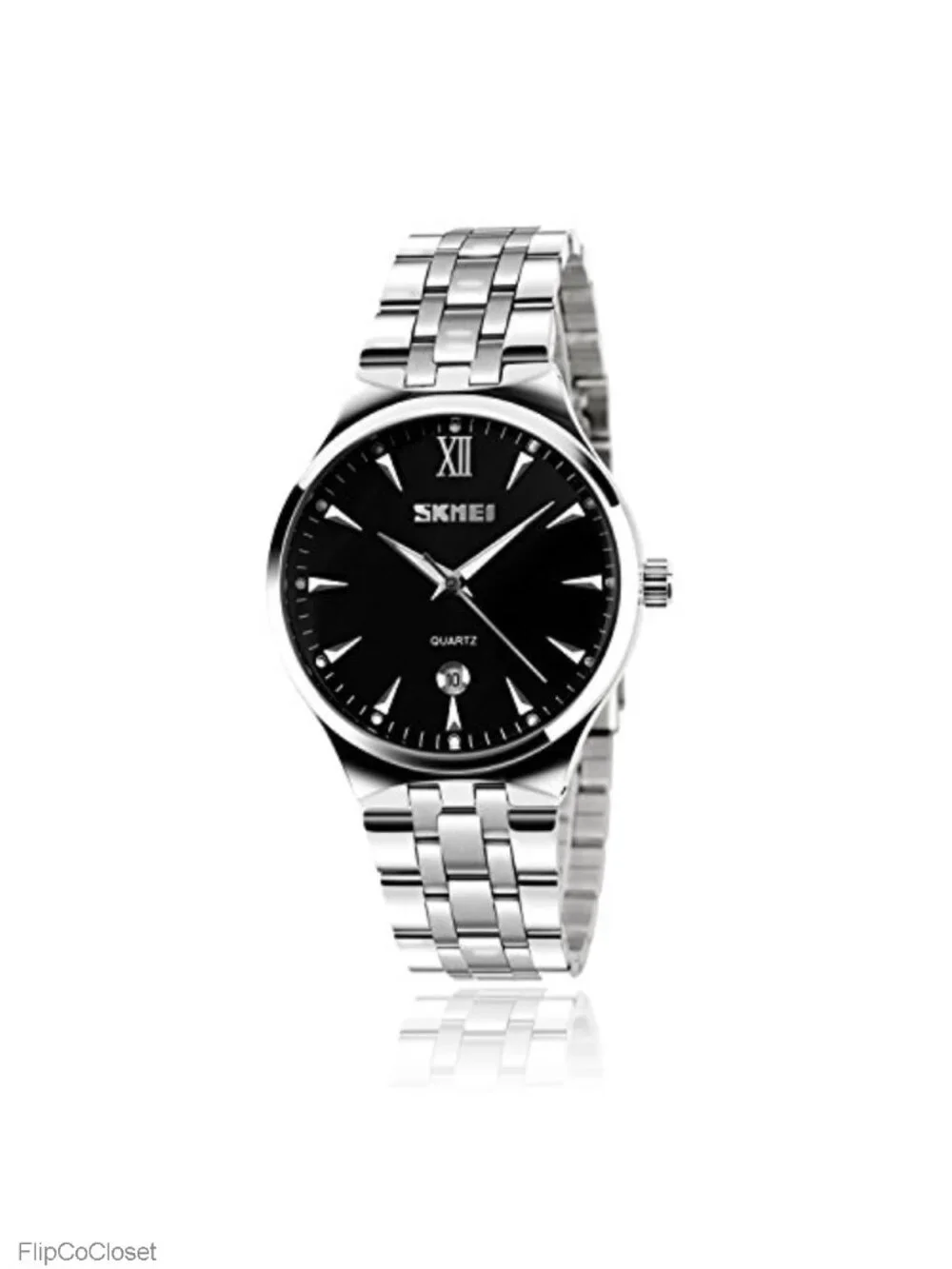 Men's Stainless Steel Analog Dress Watch Quartz Roman Numeral Waterproof